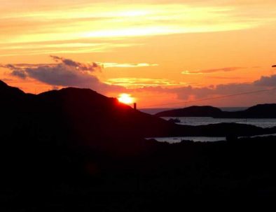 Cruachan Holiday Home | Beautiful Sunset View From Family Room